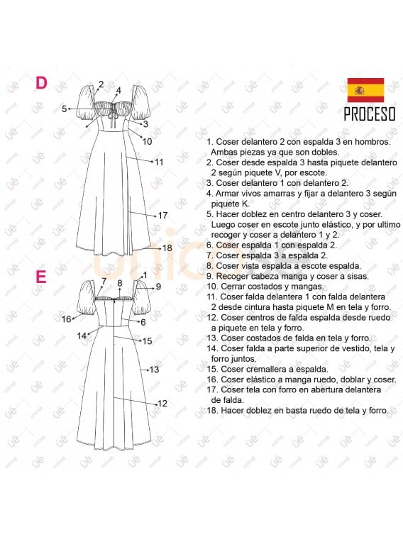 VESTIDO EVASE MUJER 2204