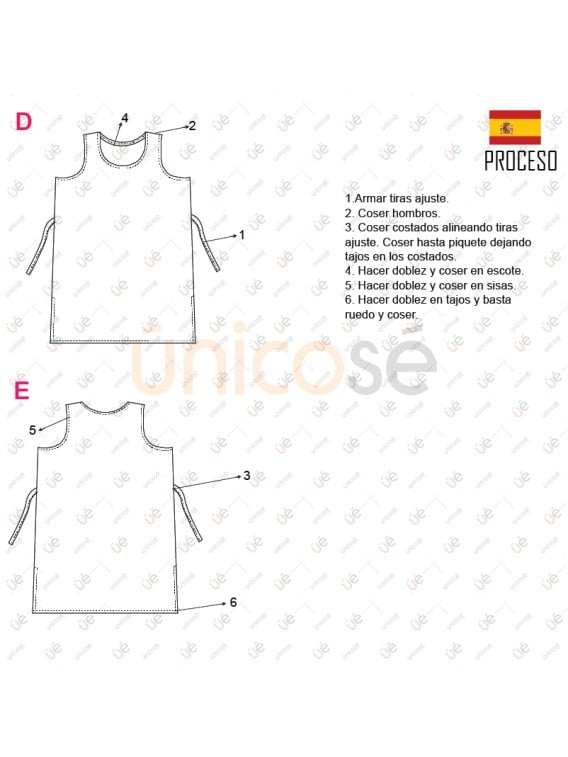 MOLDE VESTIDO RECTO MUJER 2317