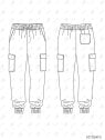MOLDE PANTALON JOGGING CARGO HOMBRE 2405
