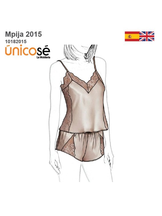 MOLDE PIJAMA 2 PIEZAS MUJER 2015