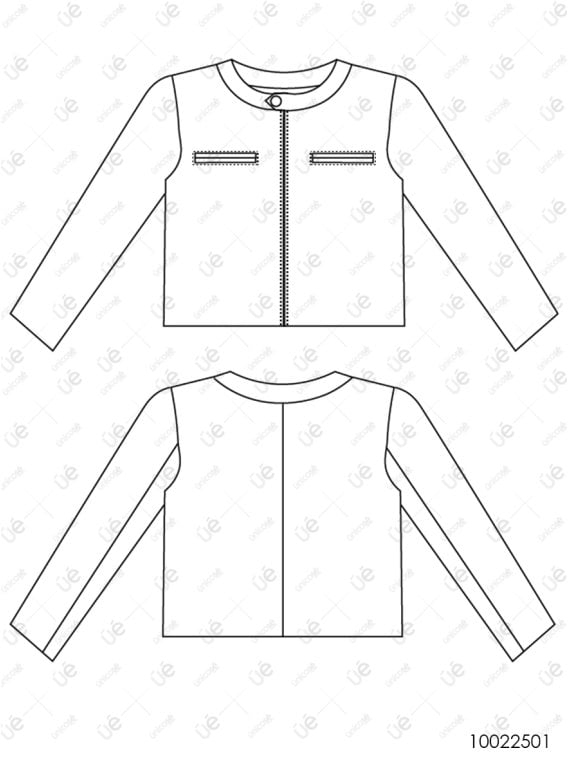 MOLDE CHAQUETA CORTA MUJER 2501