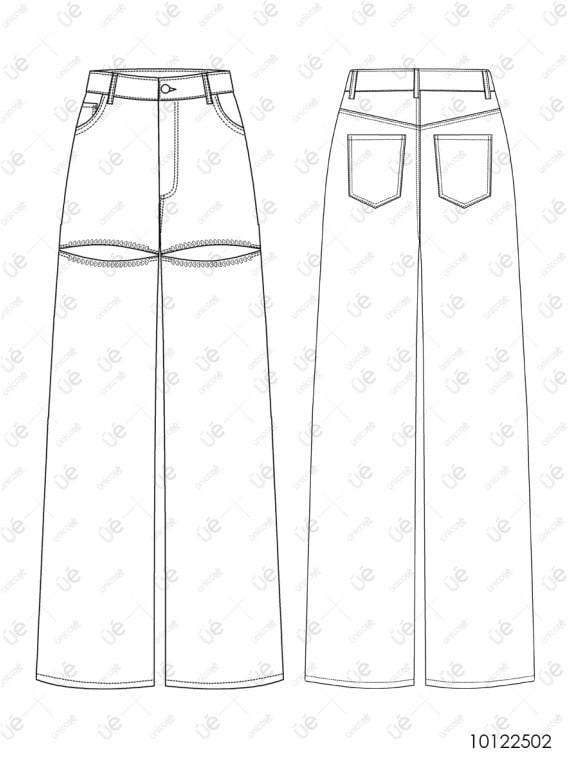 MOLDE PANTALON JEAN MUJER 2502