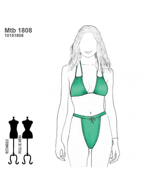 MOLDE: TRAJE DE BAÑO TRIKINI MUJER 1102